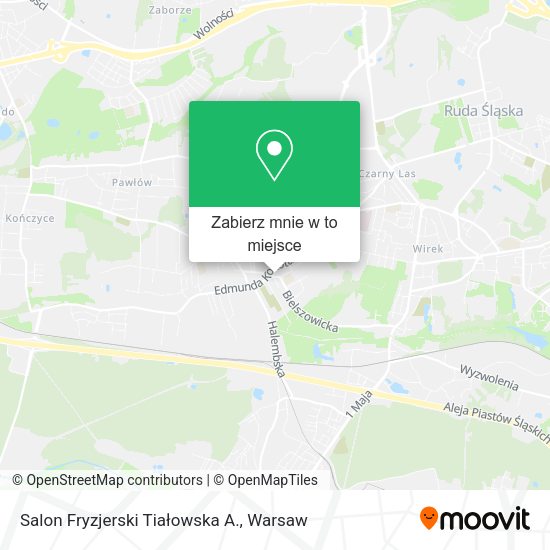 Mapa Salon Fryzjerski Tiałowska A.