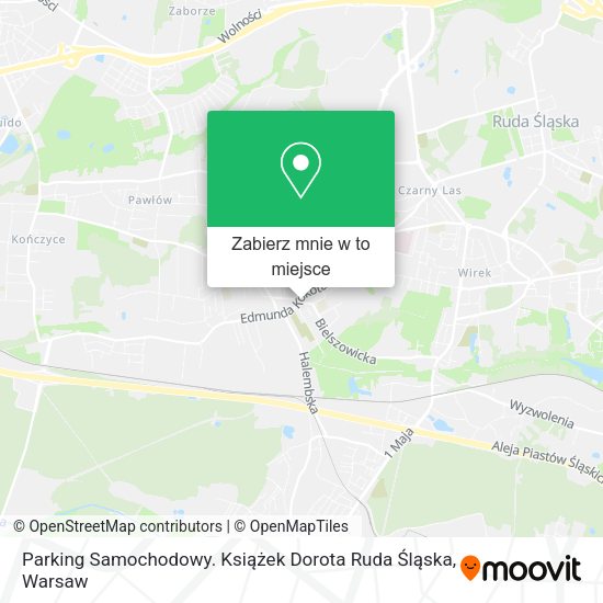 Mapa Parking Samochodowy. Książek Dorota Ruda Śląska