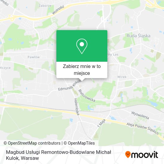 Mapa Magbud Usługi Remontowo-Budowlane Michał Kulok
