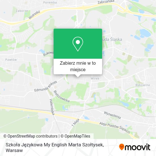 Mapa Szkoła Językowa My English Marta Szołtysek