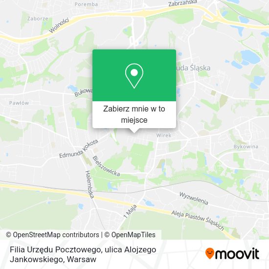 Mapa Filia Urzędu Pocztowego, ulica Alojzego Jankowskiego