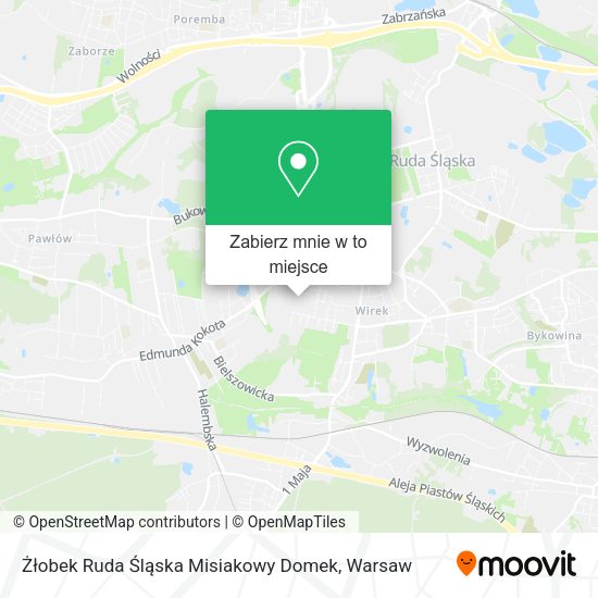 Mapa Żłobek Ruda Śląska Misiakowy Domek