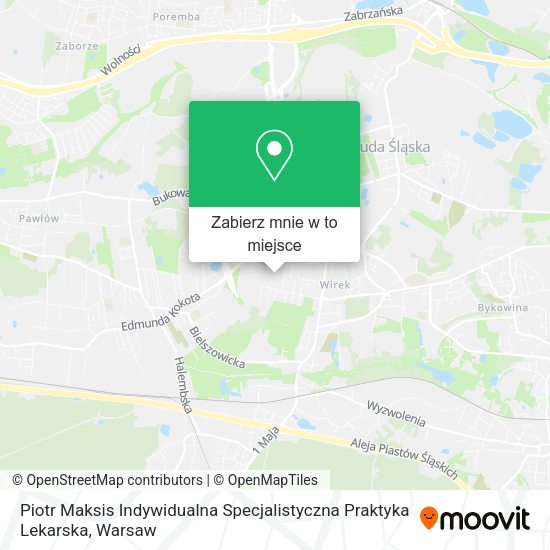Mapa Piotr Maksis Indywidualna Specjalistyczna Praktyka Lekarska