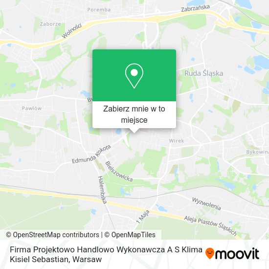 Mapa Firma Projektowo Handlowo Wykonawcza A S Klima Kisiel Sebastian