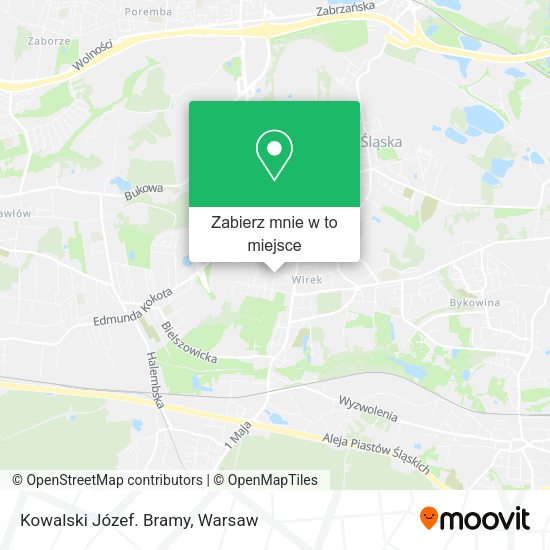 Mapa Kowalski Józef. Bramy