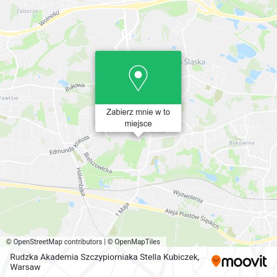 Mapa Rudzka Akademia Szczypiorniaka Stella Kubiczek