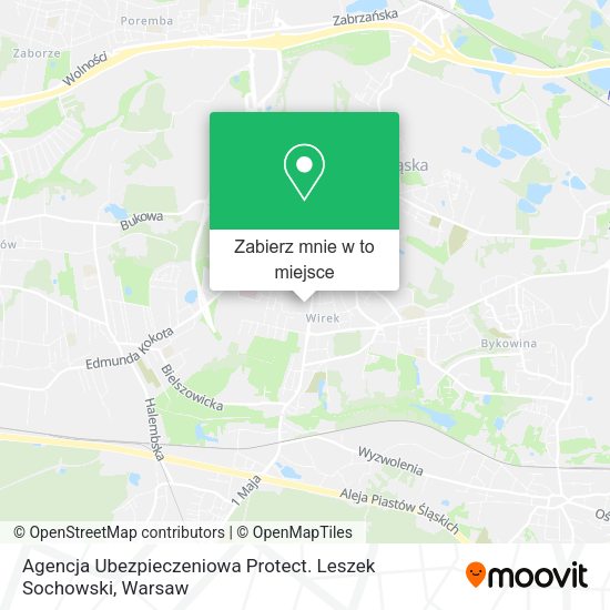 Mapa Agencja Ubezpieczeniowa Protect. Leszek Sochowski