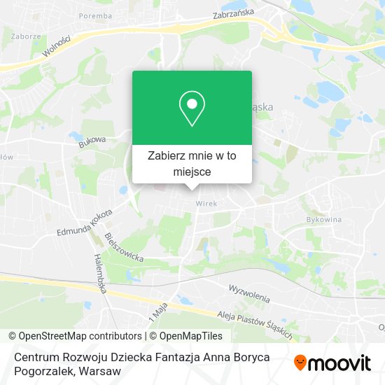 Mapa Centrum Rozwoju Dziecka Fantazja Anna Boryca Pogorzalek