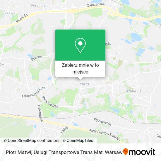 Mapa Piotr Matwij Uslugi Transportowe Trans Mat