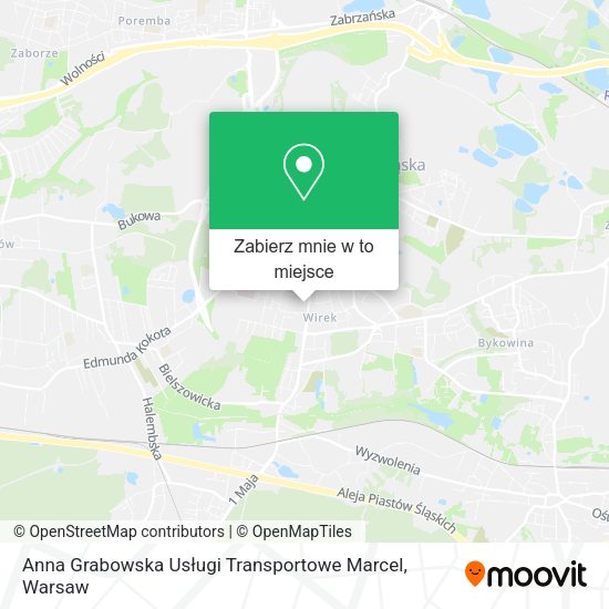 Mapa Anna Grabowska Usługi Transportowe Marcel