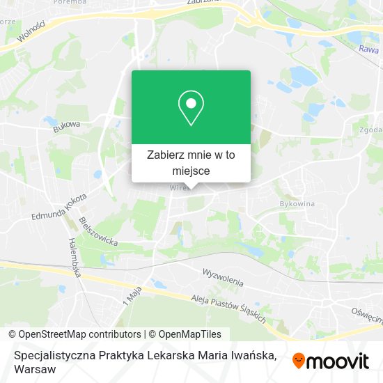 Mapa Specjalistyczna Praktyka Lekarska Maria Iwańska