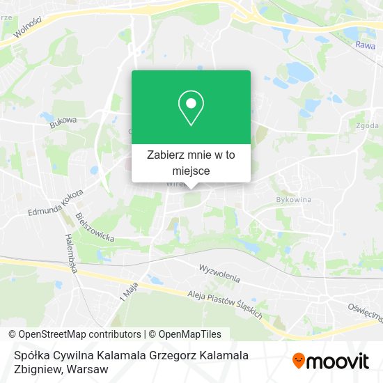 Mapa Spółka Cywilna Kalamala Grzegorz Kalamala Zbigniew