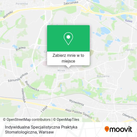 Mapa Indywidualna Specjalistyczna Praktyka Stomatologiczna