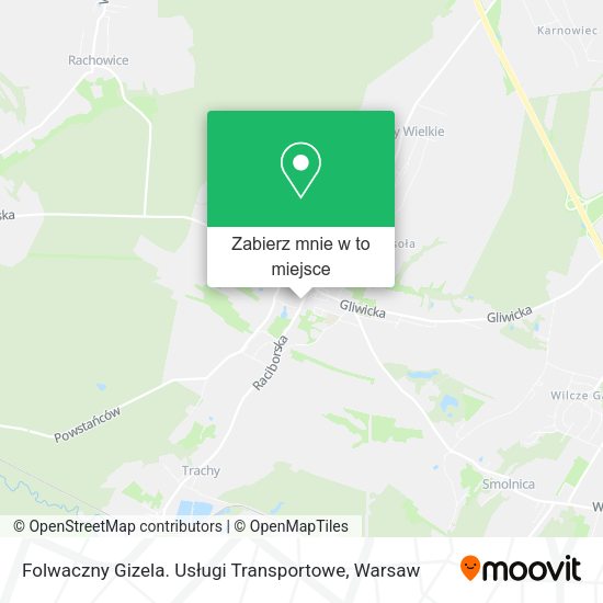 Mapa Folwaczny Gizela. Usługi Transportowe