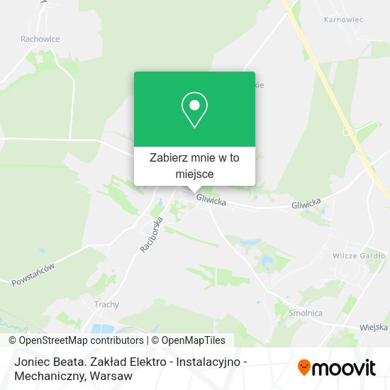 Mapa Joniec Beata. Zakład Elektro - Instalacyjno - Mechaniczny