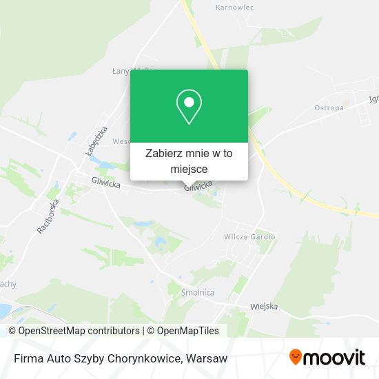 Mapa Firma Auto Szyby Chorynkowice