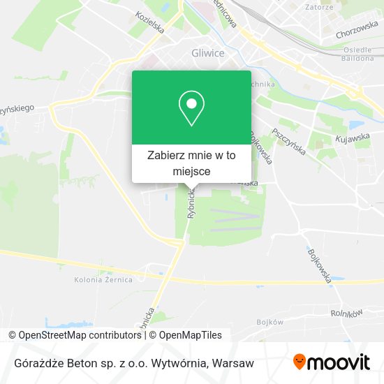 Mapa Górażdże Beton sp. z o.o. Wytwórnia