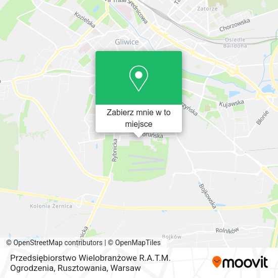 Mapa Przedsiębiorstwo Wielobranżowe R.A.T.M. Ogrodzenia, Rusztowania