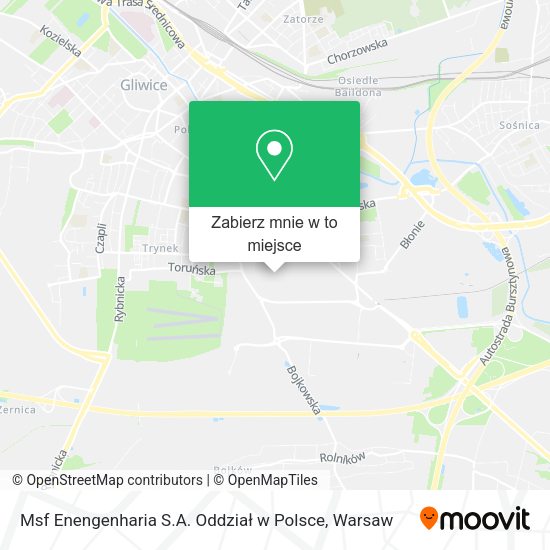 Mapa Msf Enengenharia S.A. Oddział w Polsce