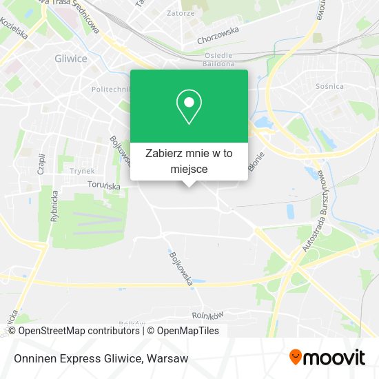 Mapa Onninen Express Gliwice