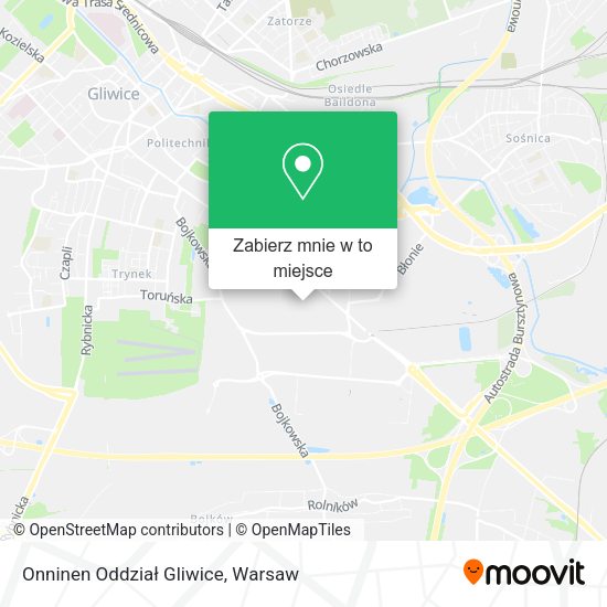 Mapa Onninen Oddział Gliwice