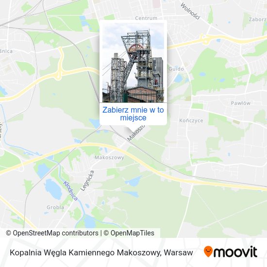 Mapa Kopalnia Węgla Kamiennego Makoszowy