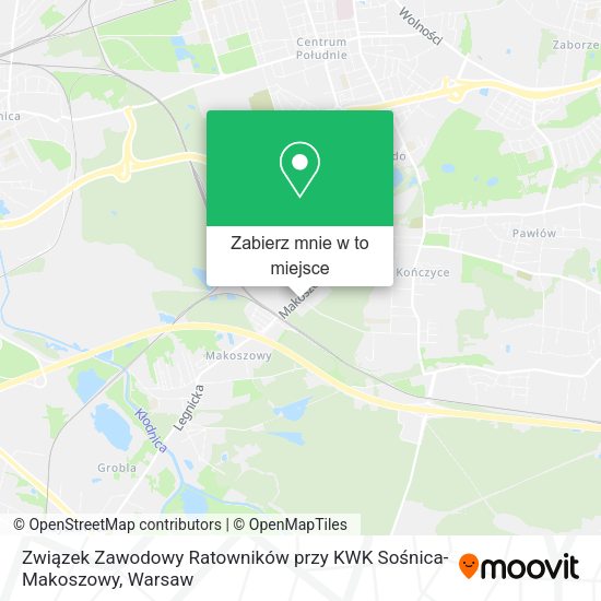 Mapa Związek Zawodowy Ratowników przy KWK Sośnica-Makoszowy