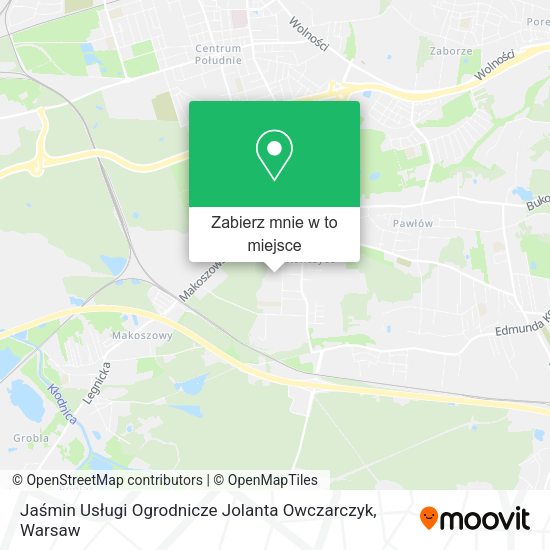 Mapa Jaśmin Usługi Ogrodnicze Jolanta Owczarczyk