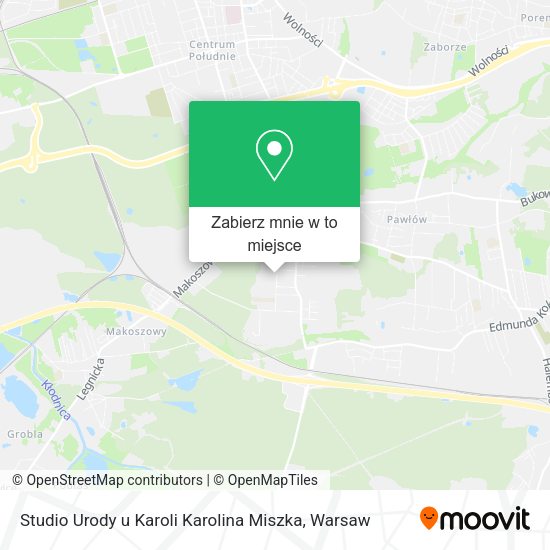 Mapa Studio Urody u Karoli Karolina Miszka