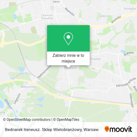 Mapa Bednarek Ireneusz. Sklep Wielobranżowy