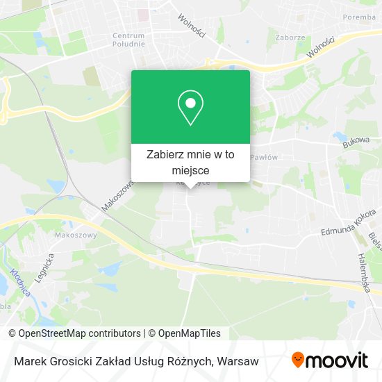 Mapa Marek Grosicki Zakład Usług Różnych