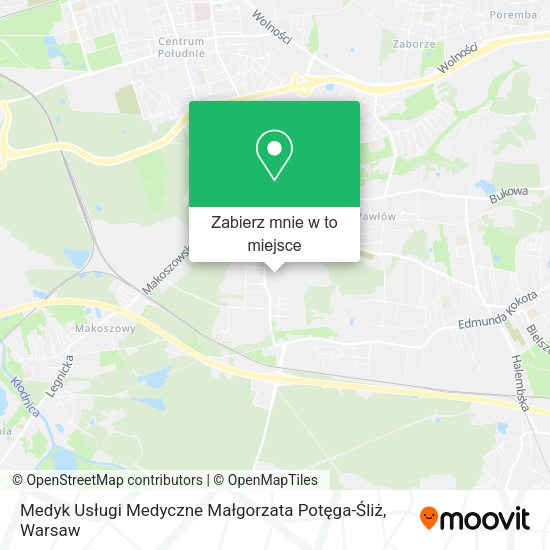 Mapa Medyk Usługi Medyczne Małgorzata Potęga-Śliż