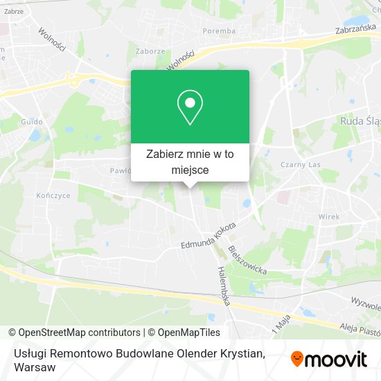 Mapa Usługi Remontowo Budowlane Olender Krystian