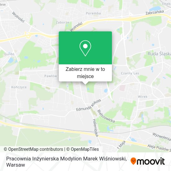 Mapa Pracownia Inżynierska Modylion Marek Wiśniowski