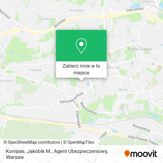 Mapa Kompas. Jakóbik M., Agent Ubezpieczeniowy