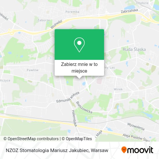 Mapa NZOZ Stomatologia Mariusz Jakubiec