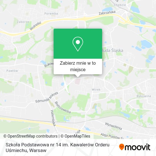 Mapa Szkoła Podstawowa nr 14 im. Kawalerów Orderu Uśmiechu