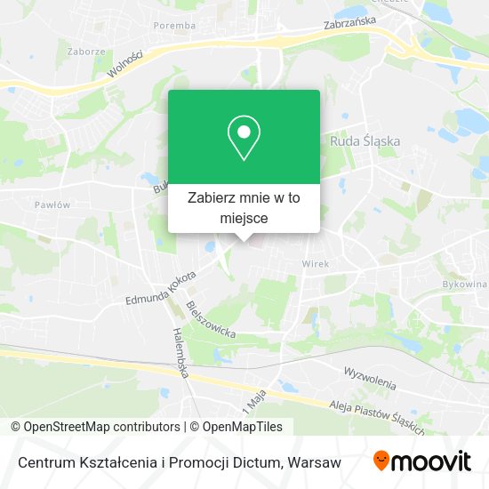 Mapa Centrum Kształcenia i Promocji Dictum