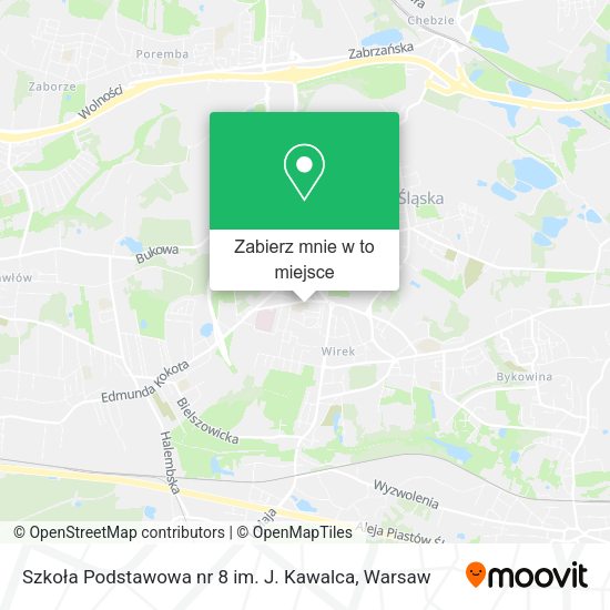 Mapa Szkoła Podstawowa nr 8 im. J. Kawalca