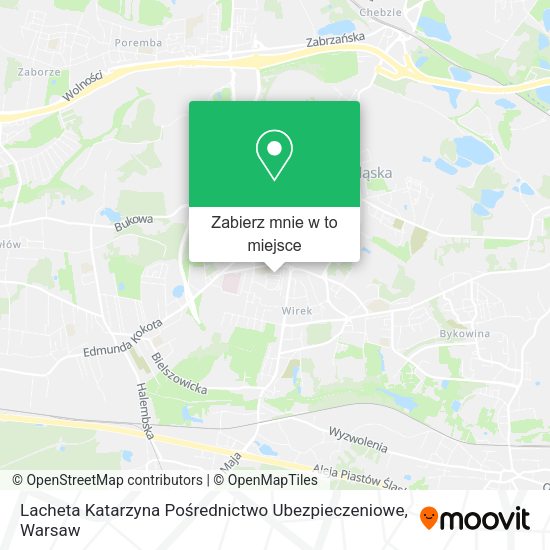 Mapa Lacheta Katarzyna Pośrednictwo Ubezpieczeniowe