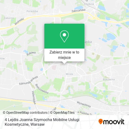 Mapa 4 Lejdis Joanna Szymocha Mobilne Usługi Kosmetyczne