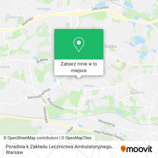 Mapa Poradnia k Zakładu Lecznictwa Ambulatoryjnego