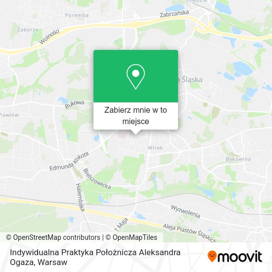 Mapa Indywidualna Praktyka Położnicza Aleksandra Ogaza