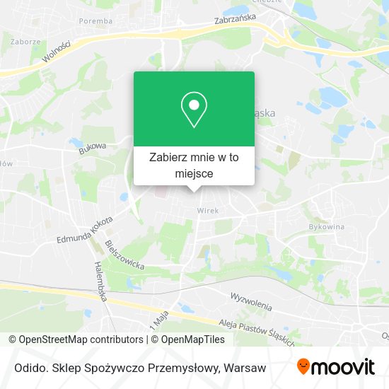 Mapa Odido. Sklep Spożywczo Przemysłowy