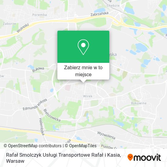 Mapa Rafał Smolczyk Usługi Transportowe Rafał i Kasia