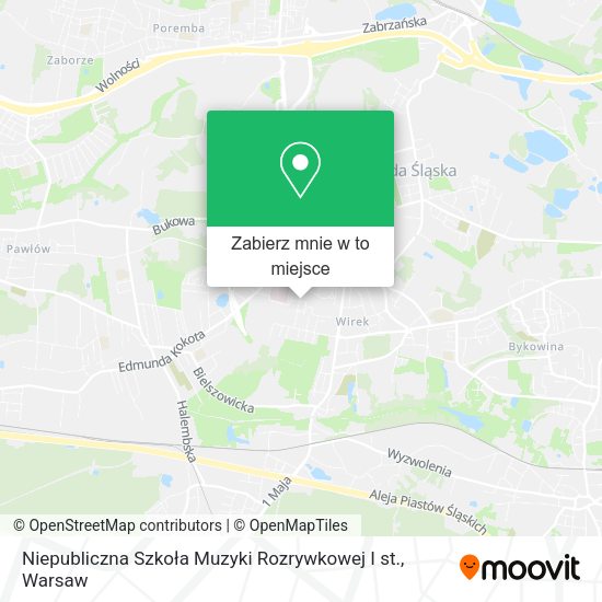 Mapa Niepubliczna Szkoła Muzyki Rozrywkowej I st.