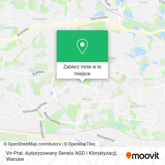 Mapa Vir-Pral. Autoryzowany Serwis AGD i Klimatyzacji