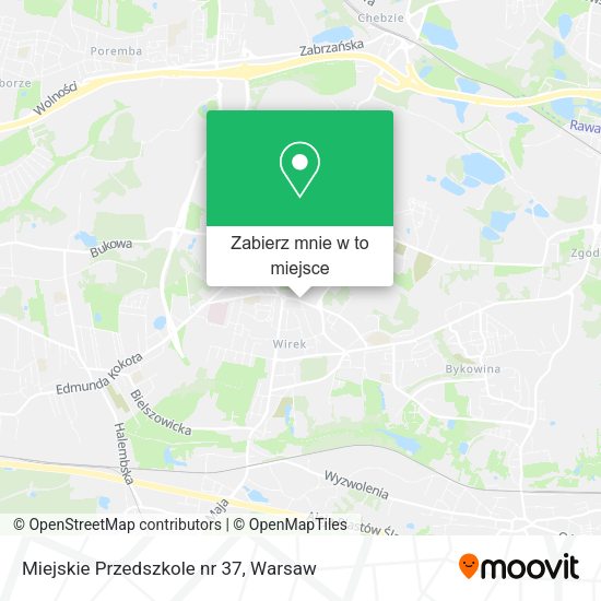 Mapa Miejskie Przedszkole nr 37