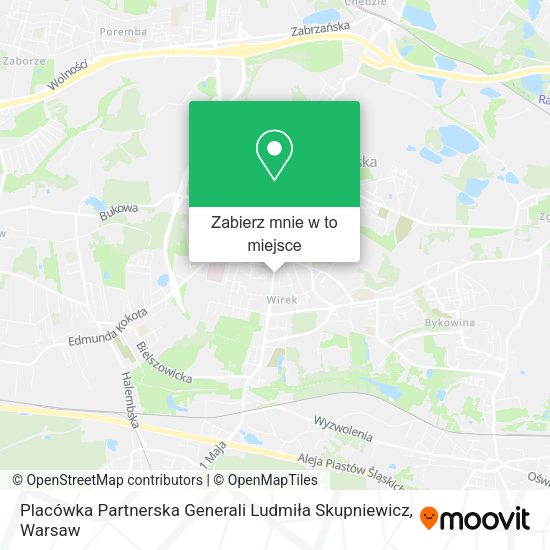 Mapa Placówka Partnerska Generali Ludmiła Skupniewicz