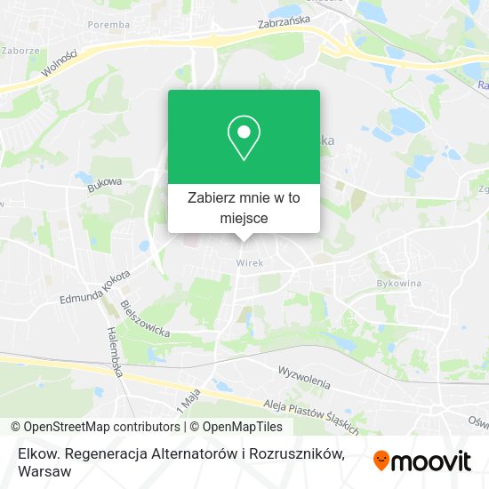 Mapa Elkow. Regeneracja Alternatorów i Rozruszników